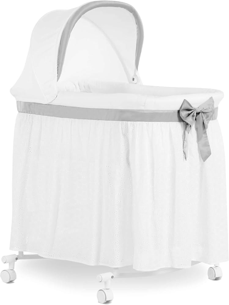 Montreal Portable 2-in-1 Convertible Baby Bassinet in Grey, Adjustable Canopy, Large Storage Area... | Amazon (US)