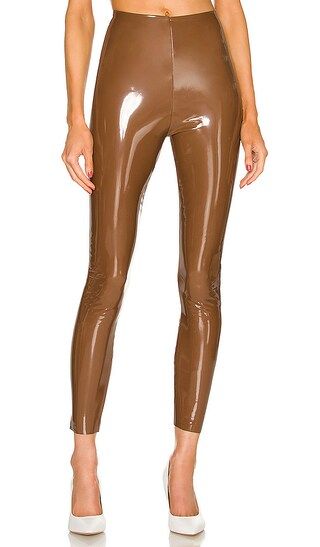 Faux Patent Leather Leggings in Cinnamon | Revolve Clothing (Global)