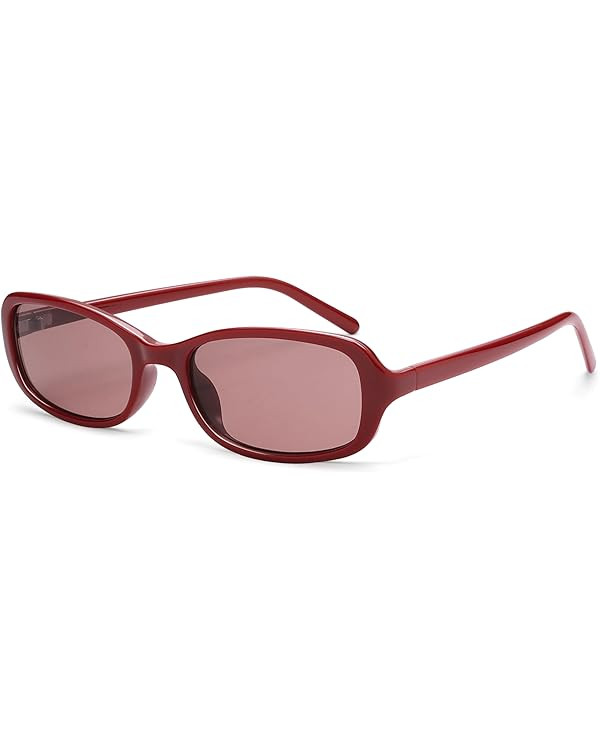 Appassal Retro Oval Sunglasses for Women Men Trendy Narrow Rectangle 90s Sunnies AP3750 | Amazon (US)