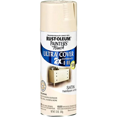 Painter's Touch Ultra Cover Satin Aerosol Paint 12 Ounces-Heirloom White | Walmart (US)