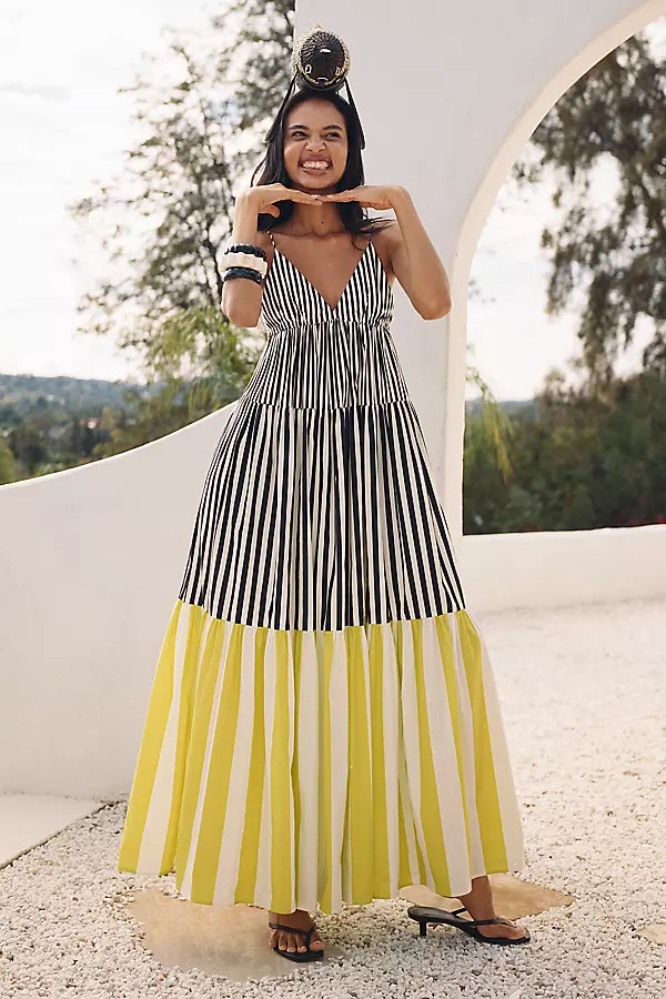 SIMONMILLER Romi Sleeveless Poplin Maxi Dress | Anthropologie (US)