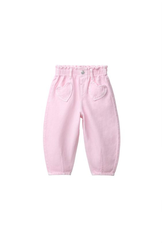 TWILL BAGGY PANTS WITH HEART POCKETS | Zara US