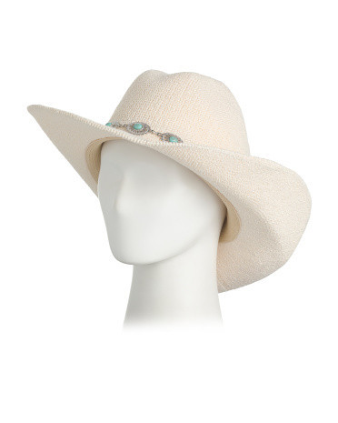 Upf 50 Knit Western Cowboy Hat With Conch Trim For Women, Polyester | TJ Maxx