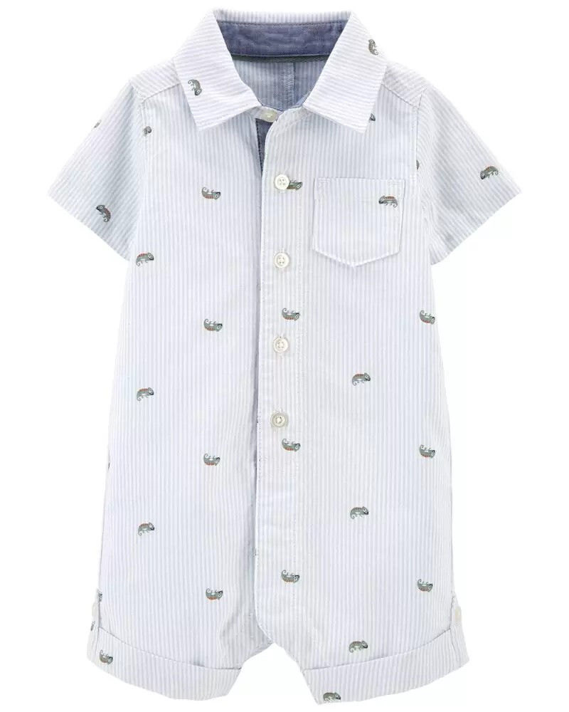 Oxford Button-Front Romper | Carter's