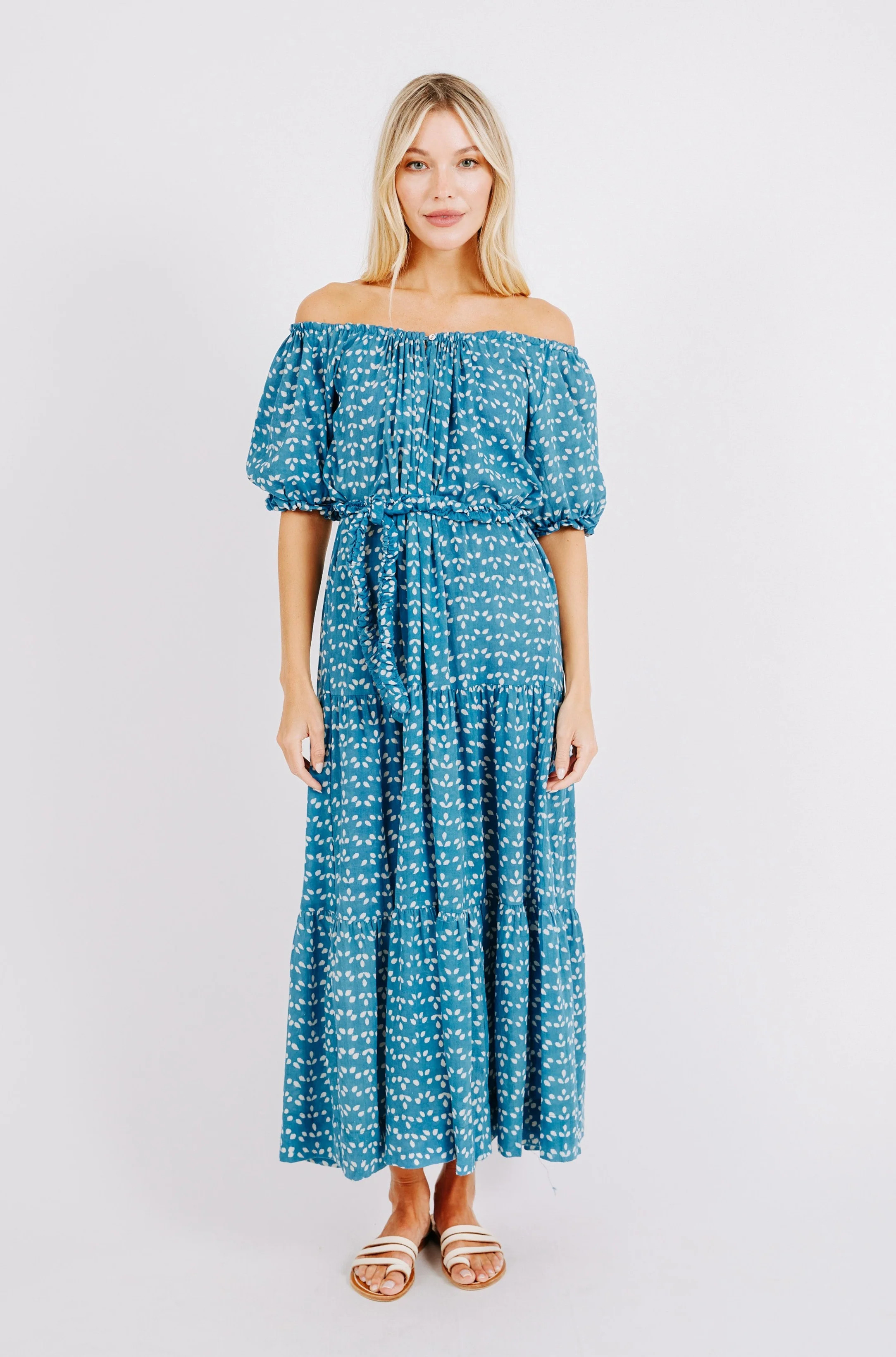 capri maxi in indigo rain - MIRTH | MIRTH