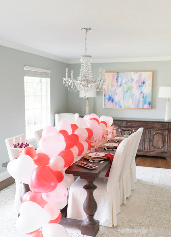 Valentine's Day Balloon Garland Kit, DIY Balloon Garland, Red, White, and Pink Balloon Garland, Ball | Etsy (US)
