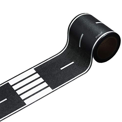 Piokio 33' x 2.4" Black Road Track Tape, Car Tracks are Great for Kids Birthday Party, Racing Party Decoration (1 Rolls) | Amazon (US)