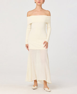 ASTR the Label Women's Off-The-Shoulder Pull-On Dress - Macy's | Macy's