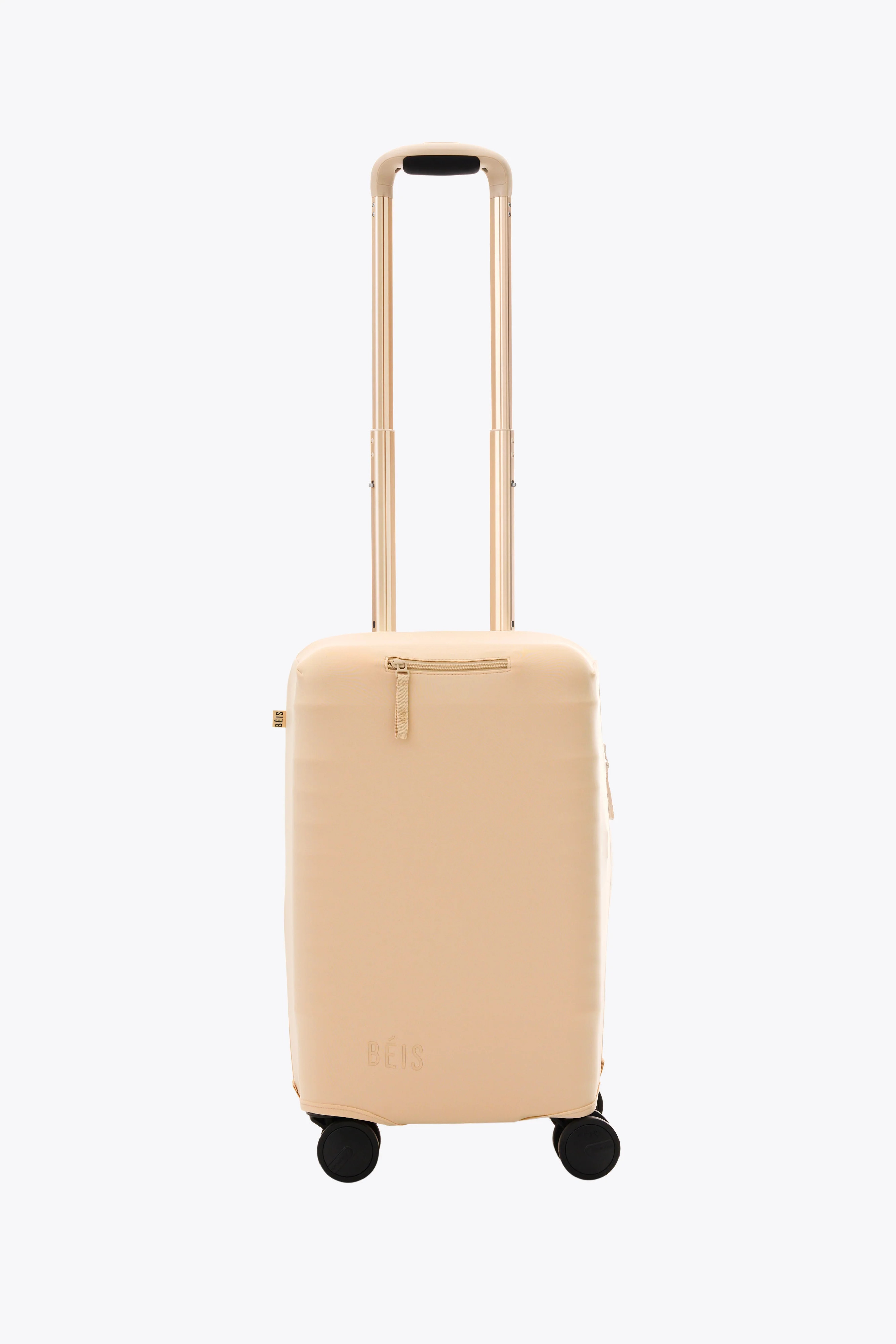BÉIS 'The Small Carry-On Luggage Cover' in Beige - Beige Small Carry-On Luggage Cover Protector | BÉIS Travel