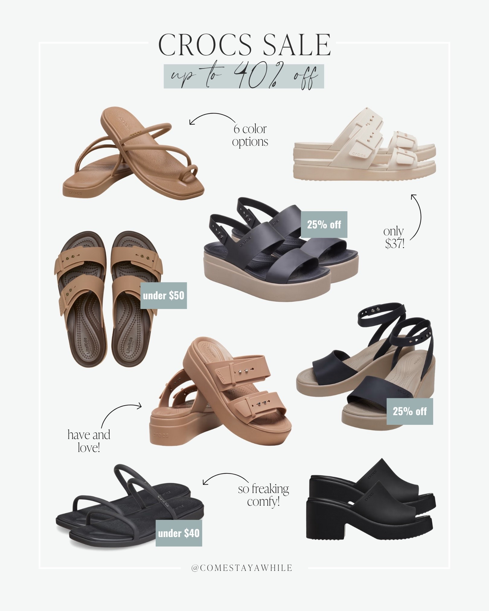 Crocs has the absolute cutest women’s sandals! I love that they look adorable but are also functional. They are waterproof and so comfortable!!

#LTKShoeCrush #LTKSeasonal #LTKSaleAlert