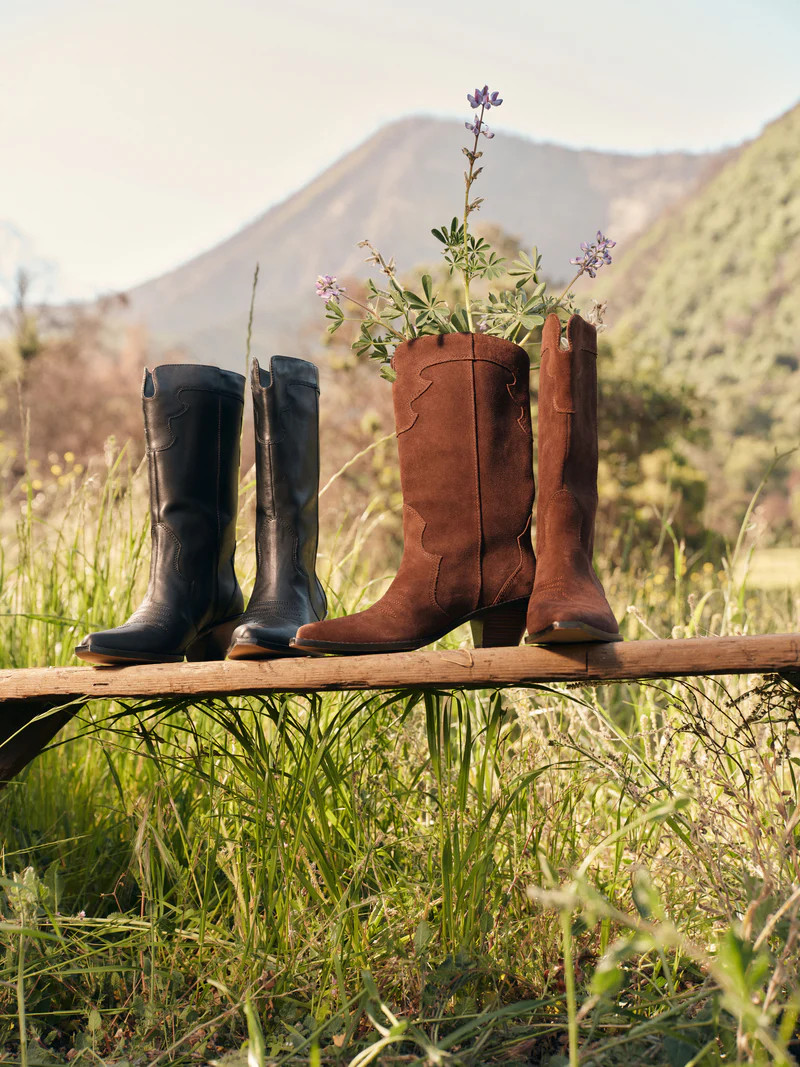 Chocolate Brown Suede Wilson Cowboy Boots | Tuckernuck (US)