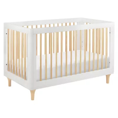 Babyletto Lolly 3-in-1 Convertible Crib in White/Natural | Bed Bath & Beyond
