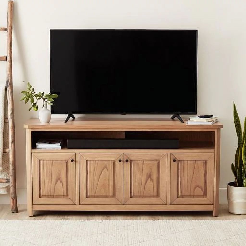 Better Homes & Gardens Pembrook TV Stand for TVs up to 70", Natural Oak finish, by Dave & Jenny M... | Walmart (US)