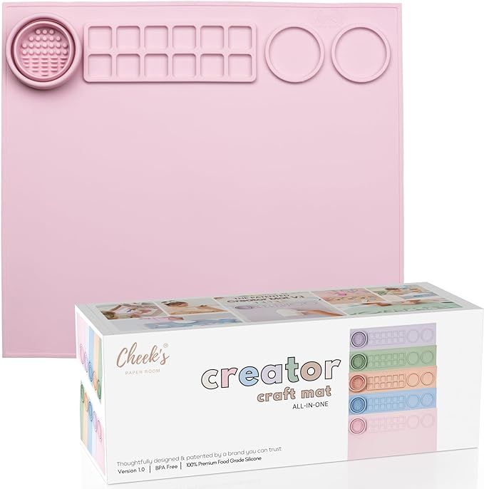 Cheek's Paper Room-Creator Original Silicone Craft Mat for Painting and Crafts (Pinklet) Large Ma... | Amazon (US)