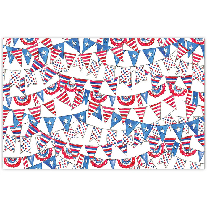 Patriotic Bunting and Banners Placemat | Rosanne Beck Collections