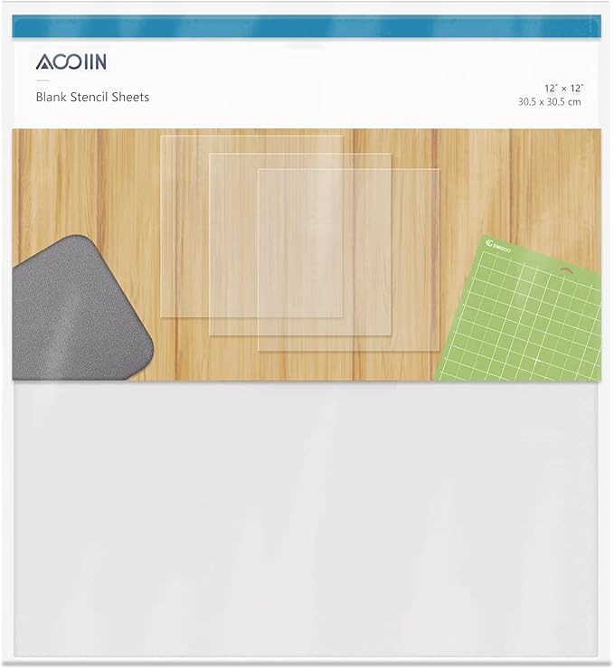 15 Pieces 6 mil Blank Stencil Material Mylar Template Sheets for Stencils, 12 x 12 inches | Amazon (US)