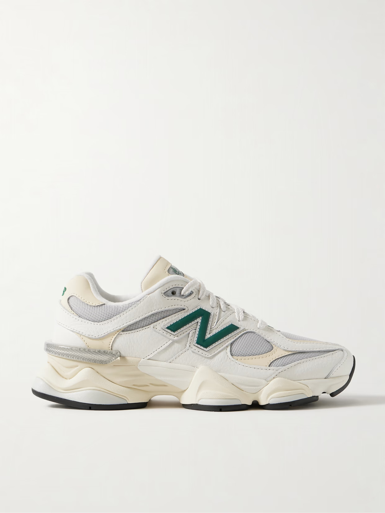 New Balance - 9060 Rubber-trimmed Textured-leather And Mesh Sneakers - Off-white - US8.5 | NET-A-PORTER APAC