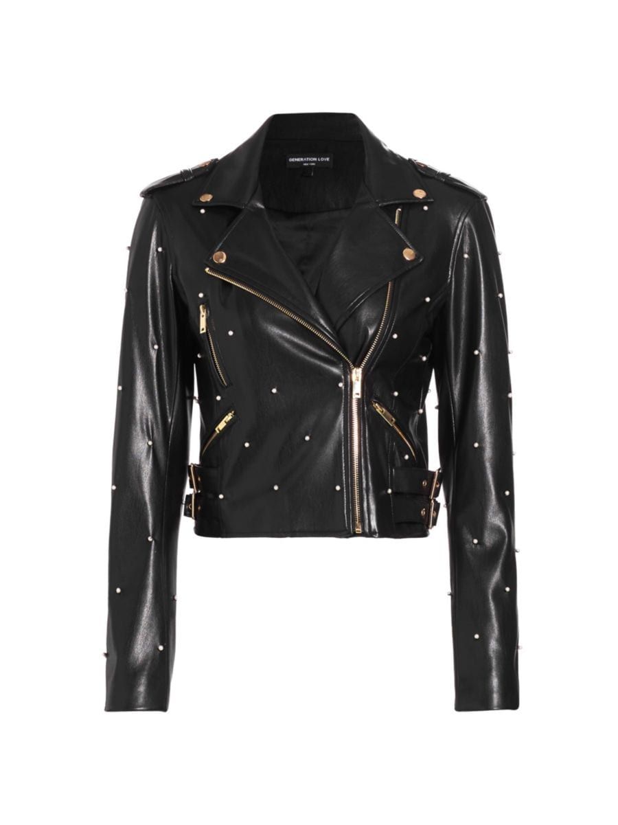 Audrina Pearl Moto Jacket | Saks Fifth Avenue