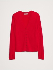 Ribbed Merino Cardigan | Banana Republic (US)