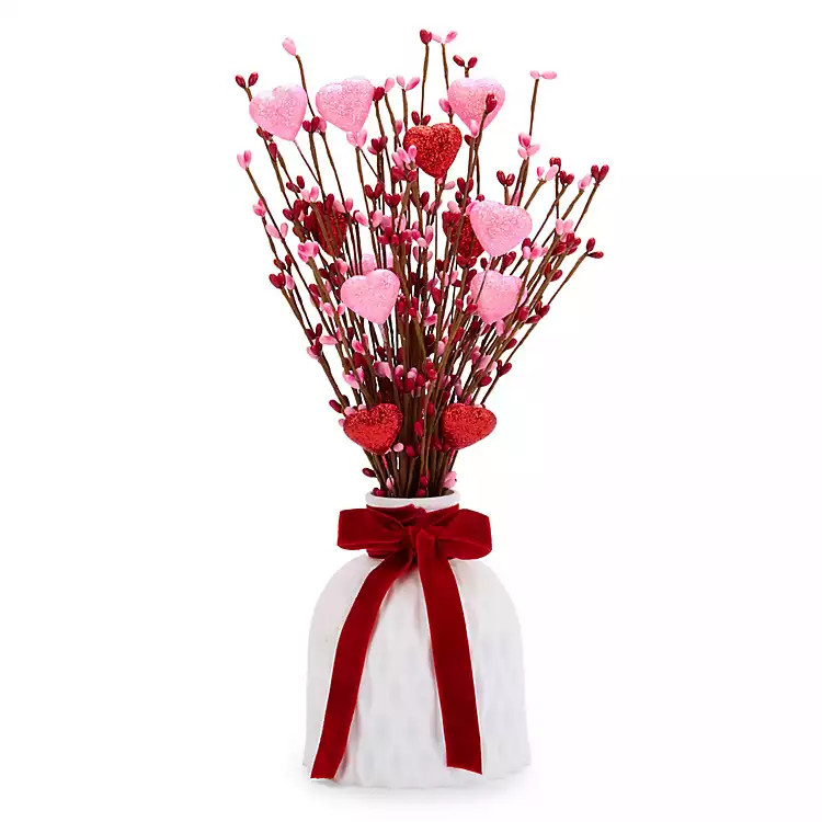 New! Berries and Hearts Valentine Arrangement | Kirklands