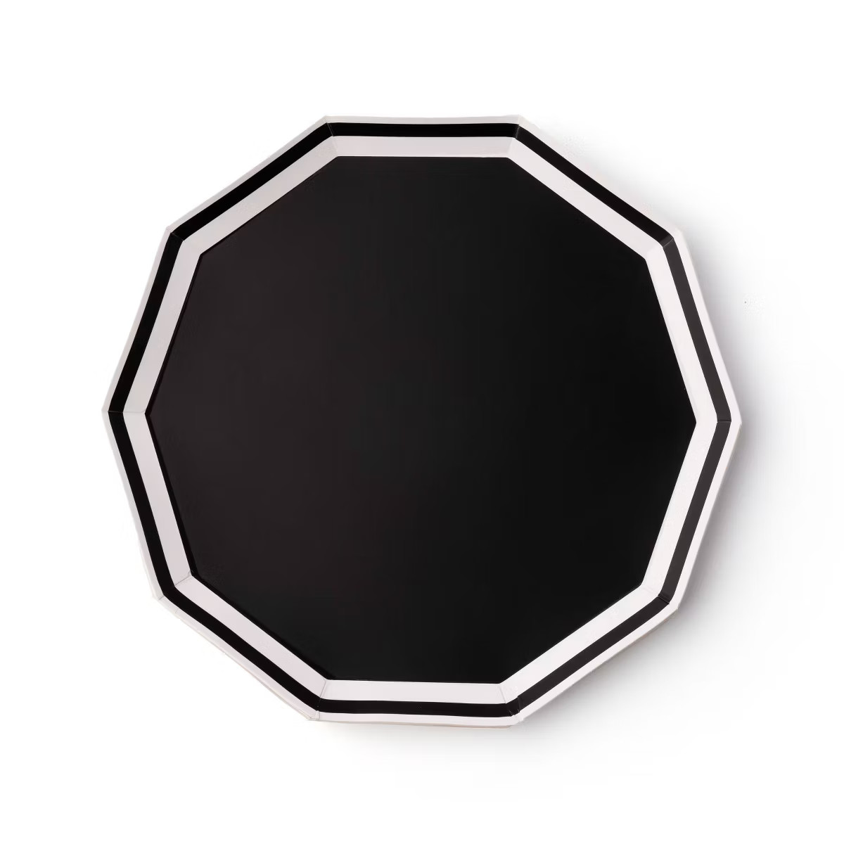 Black and White Decagon Dinner Plates by Bonjour Fete - 8ct | Target