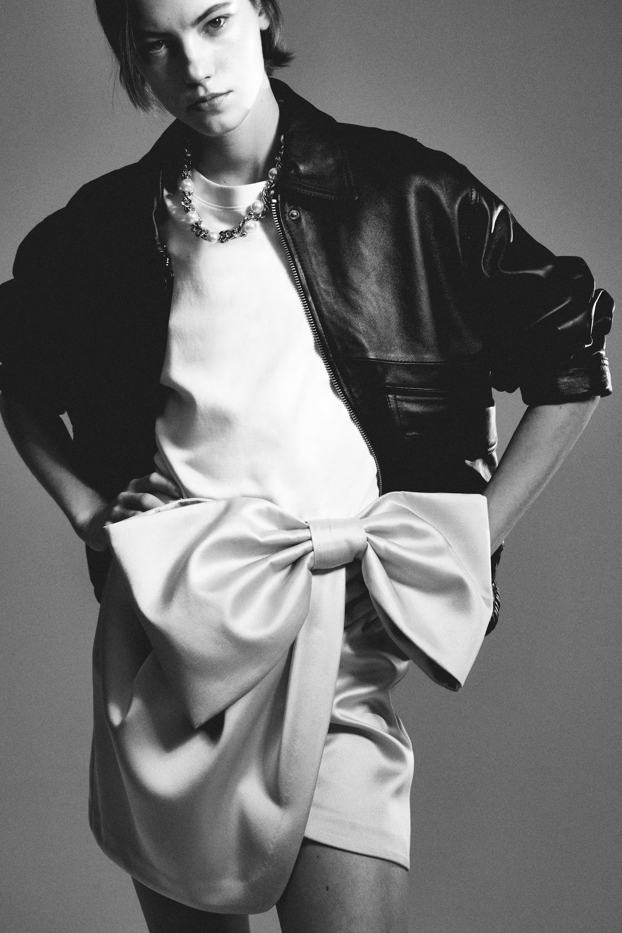 Bow-Detail Satin Skirt | H&M (US + CA)