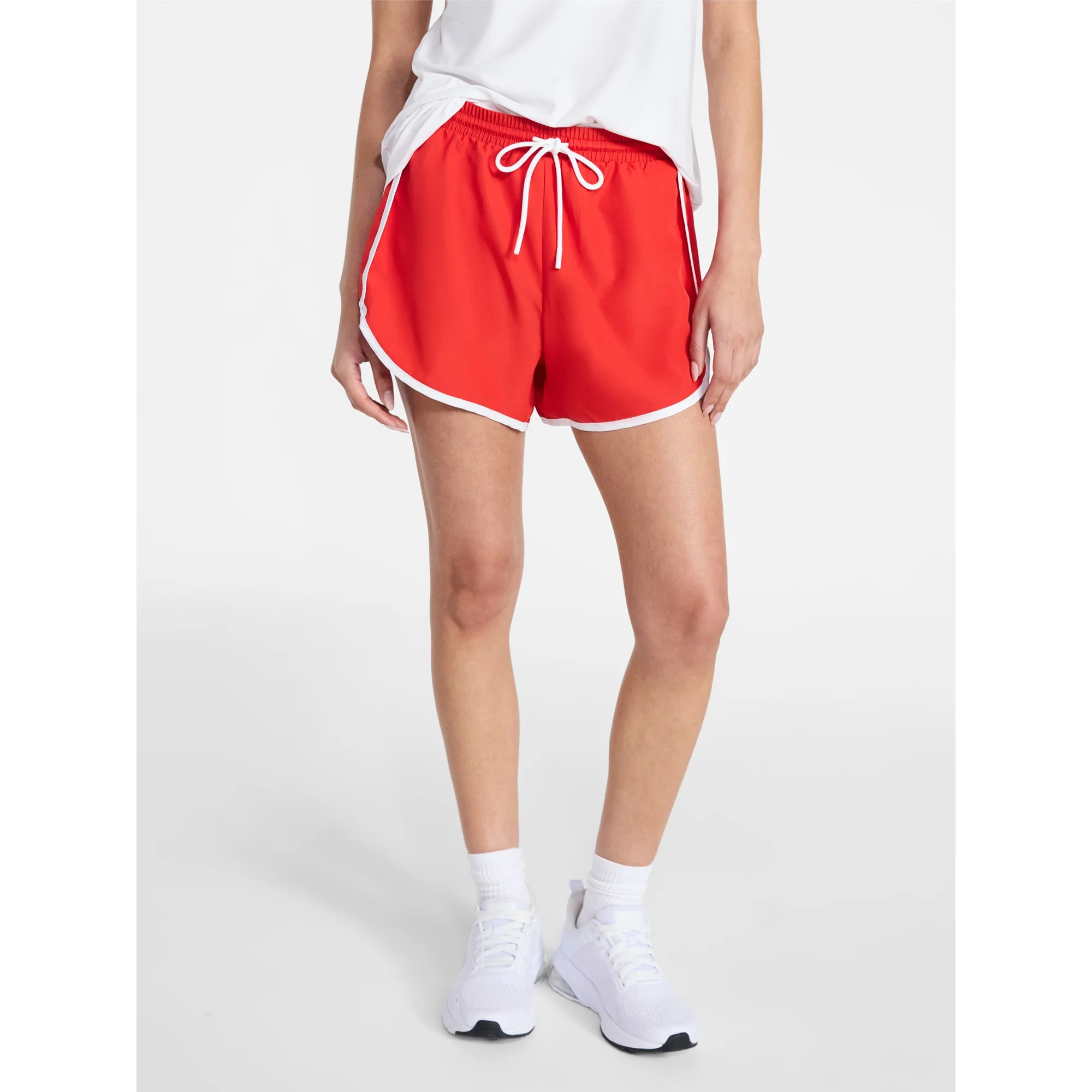 Athletic Works Women's and Women's Plus Piped Running Shorts, Sizes XS-XXXL | Walmart (US)