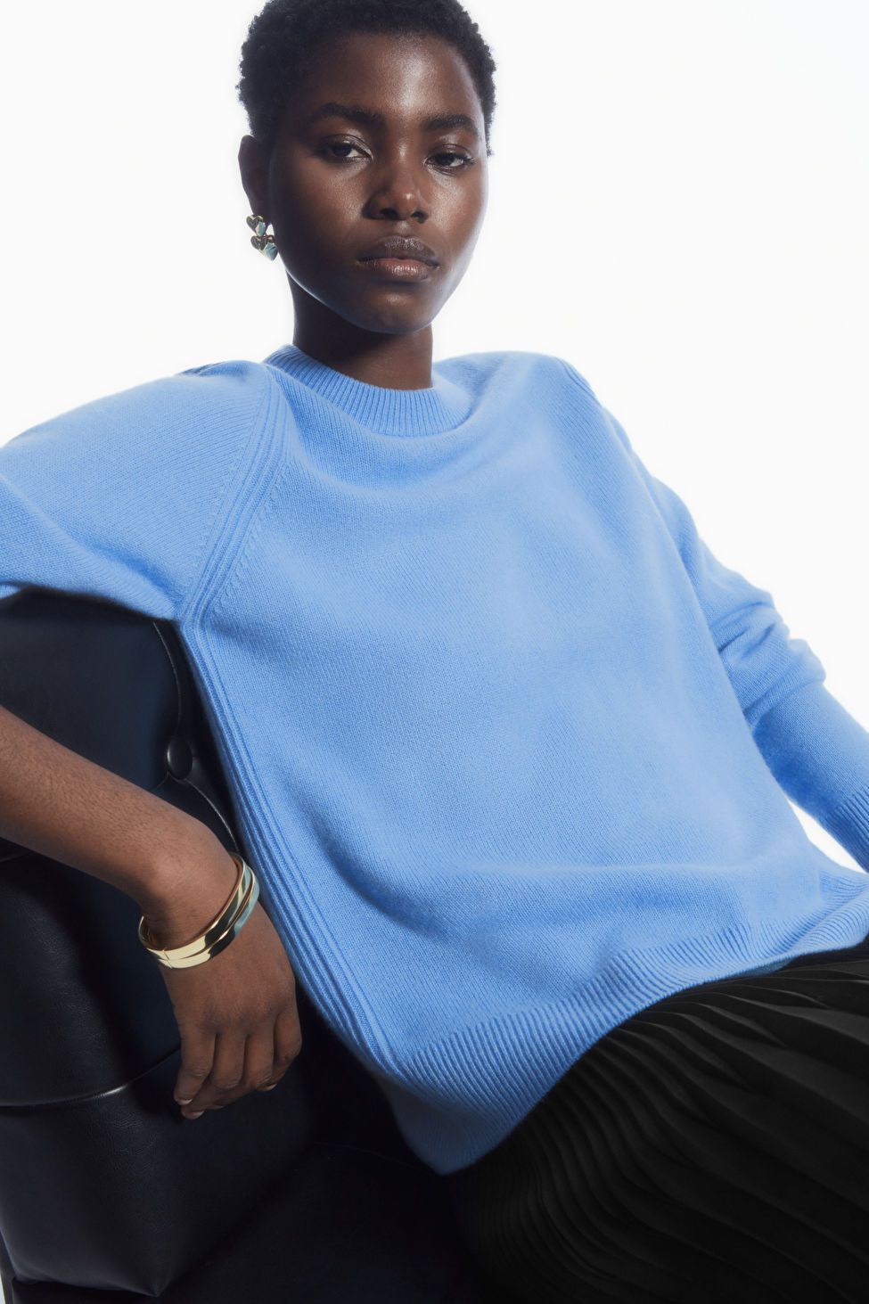 PURE CASHMERE SWEATER - LIGHT BLUE - Knitwear - COS | COS (US)