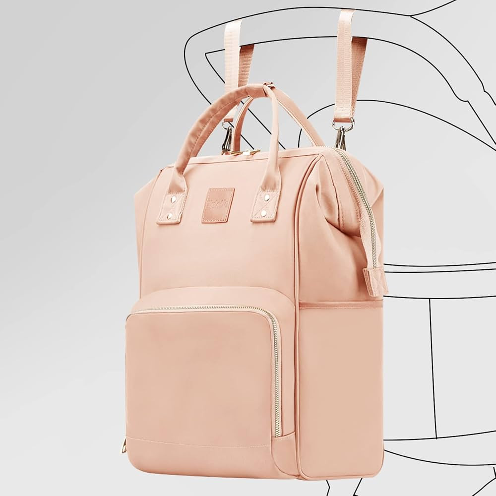 HaloVa Diaper Bag, Baby Daddy Mommy Travel Backpack with Wet Cloth, Tissues, Bottle Pockets, with... | Amazon (US)