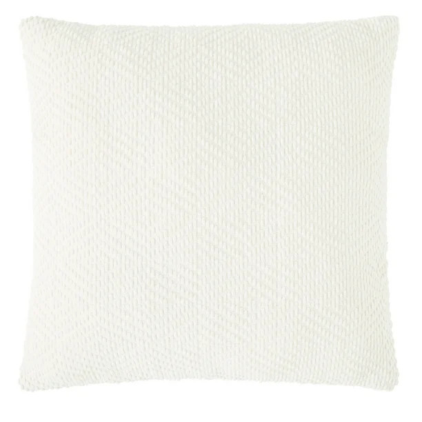 My Texas House Chloe Woven Chenille Diamond Decorative Pillow, 20" x 20", Coconut Milk | Walmart (US)