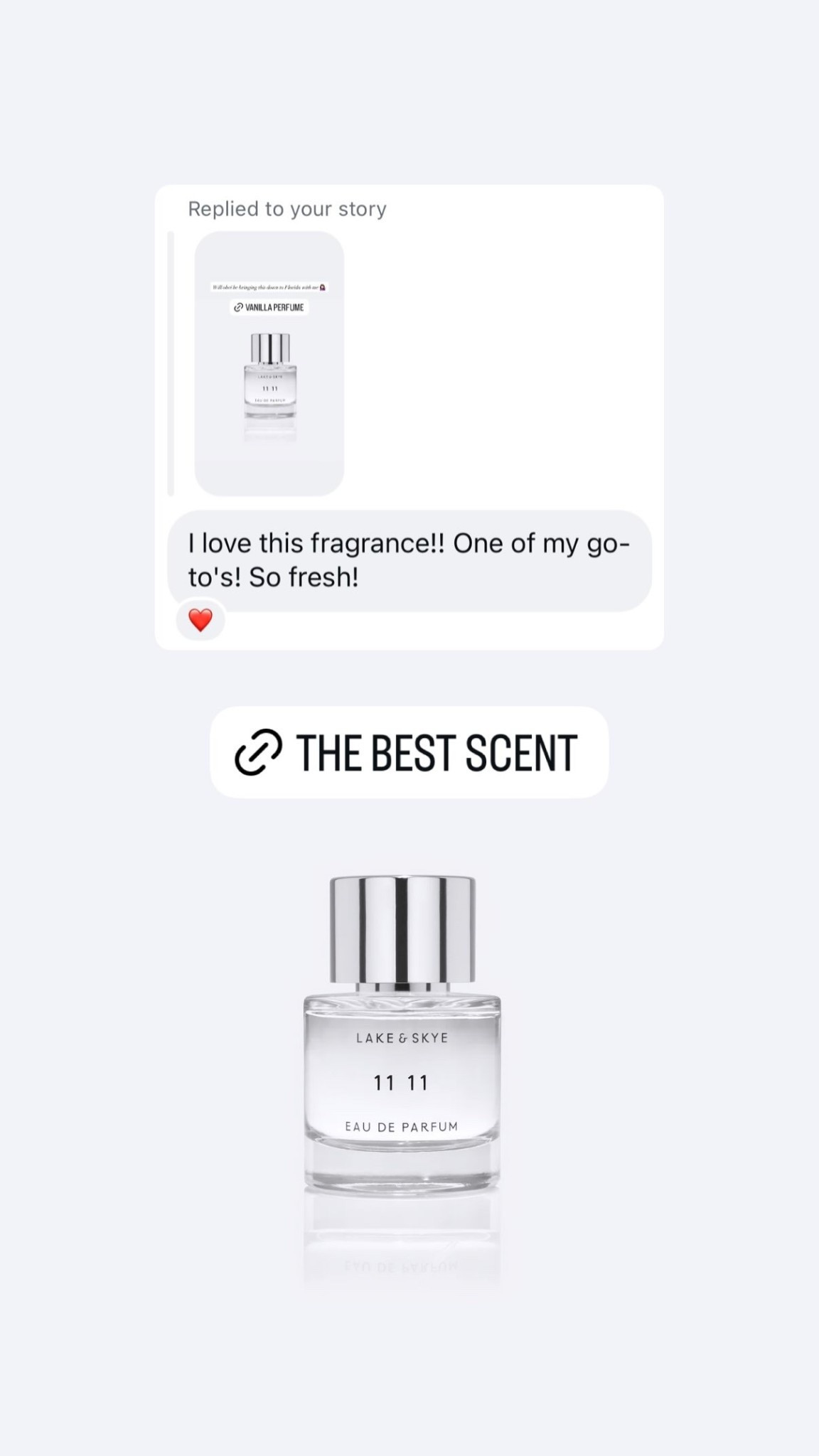 My favorite fragrance! Clean perfume, vanilla scent.

#LTKBeauty