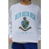 Tri Delta Crest Sweatshirt Vintage Sorority Apparel | Etsy (US)