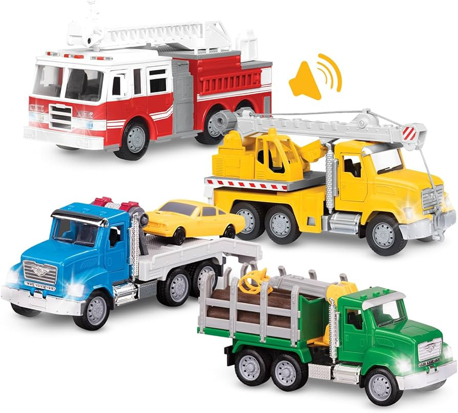 Driven by Battat – Construction Vehicles for Kids – Toddler Trucks – Set of 4 Toy Trucks ... | Amazon (US)