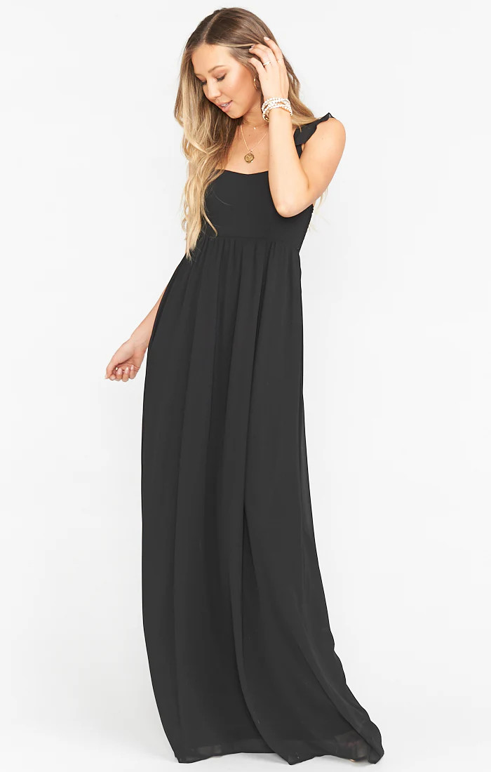 June Maxi Dress ~ Black Chiffon | Show Me Your Mumu