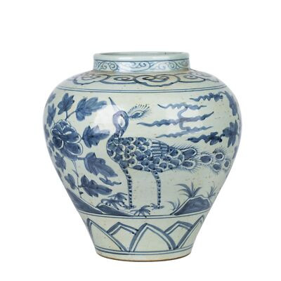 Blue White Wetland Bird Open Top Jar | eBay | eBay US
