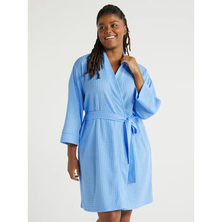 Joyspun Women’s Waffle Kimono Robe, Sizes S to 3X | Walmart (US)