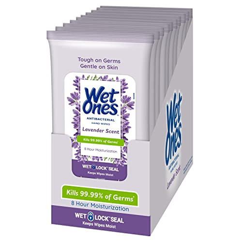 Wet Ones Antibacterial Hand Wipes, Lavender Wipes | Travel Wipes Case, Antibacterial Wipes, Moist... | Amazon (US)