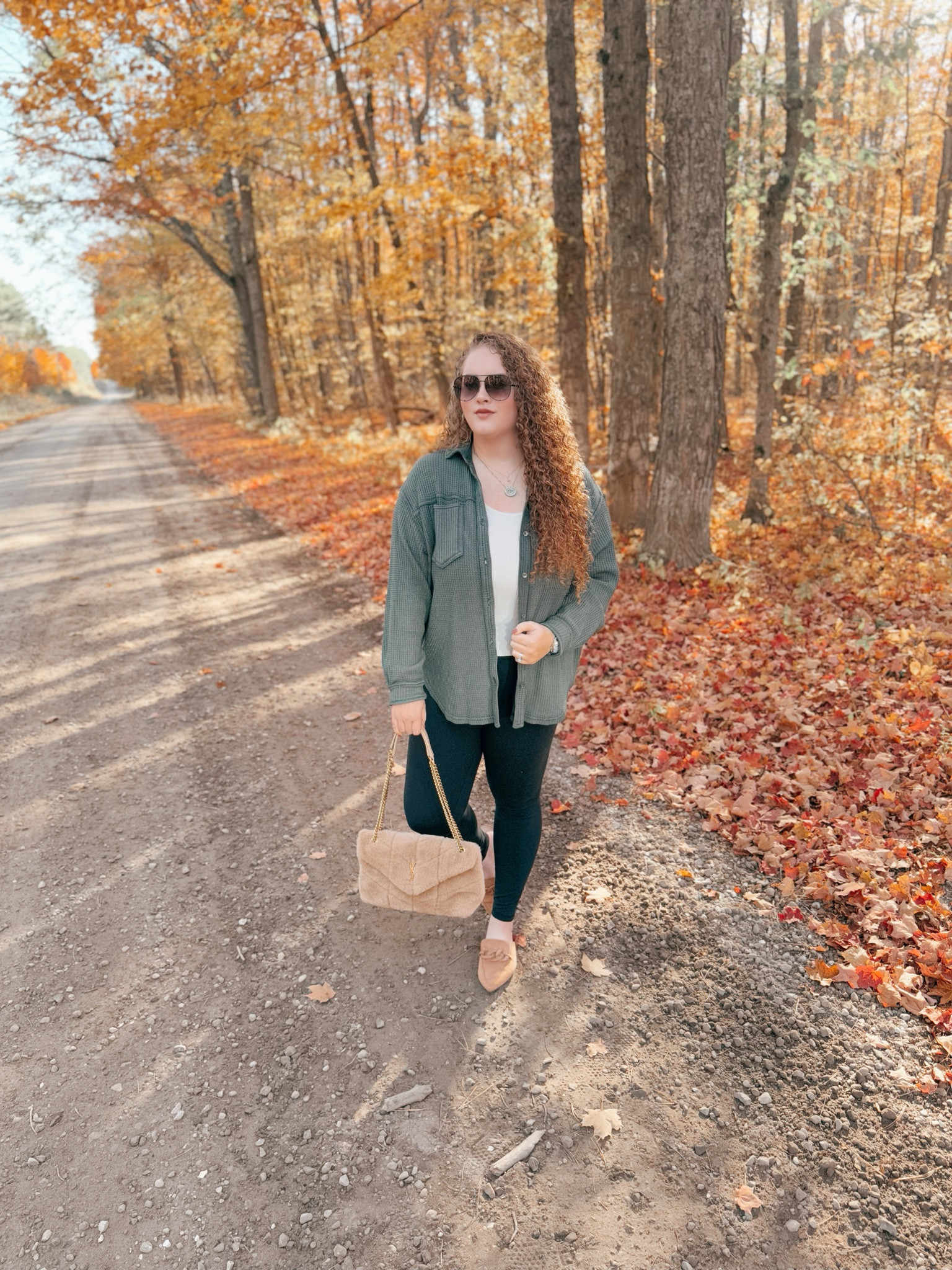 This shacket is so cozy💚aerie shacket  | green shacket | fall shacket | shacket style  | leggings | Amazon leggings | lululemon leggings dupe | mules | amazon mules | tank top | amazon tank top  | amazon fashion | amazon finds | amazon look | amazon outfit | fall outfit | fall look | fall fashion | fall finds | fall outfit inspo | fall fashion inspo | fall 2024 

#LTKMidsize #LTKSeasonal #LTKStyleTip