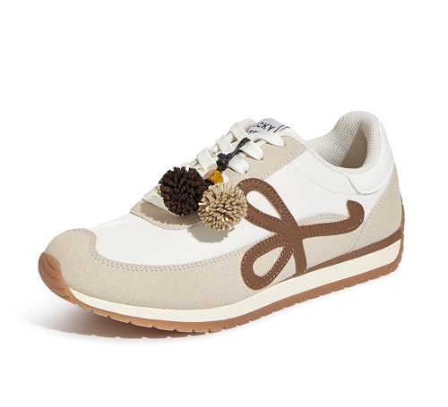 LUCKY STEP Women's Classic Retro Casual Fashion Sneaker,Beige/Brown,8.5 | Amazon (US)
