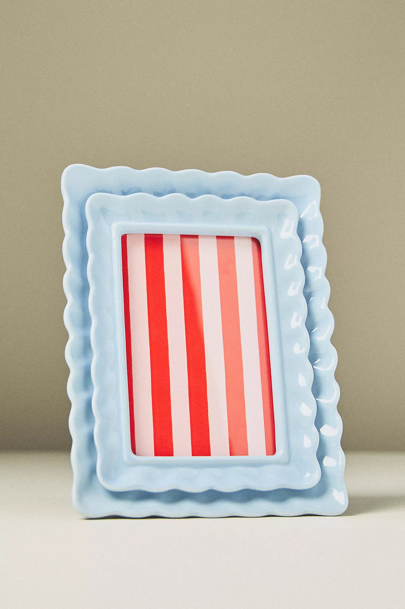Maeve Scalloped Stoneware Picture Frame | Anthropologie (US)