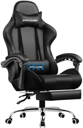 GTPLAYER Gaming Chair, Computer Chair with Footrest and Lumbar Support, Height Adjustable Game Ch... | Amazon (US)