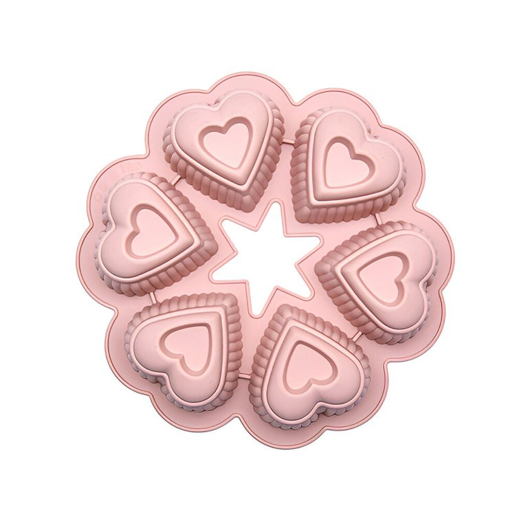 1111fourone Molds Heart Shaped Silicone 6 Cup Baking Pan Mould Bakeware Cupcakes Decorating Cooki... | Walmart (US)