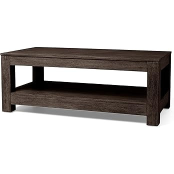 Maven Lane Paulo Coffee Table – 18 Inch Rectange Table with Storage – Brown Solid Wood – Id... | Amazon (US)