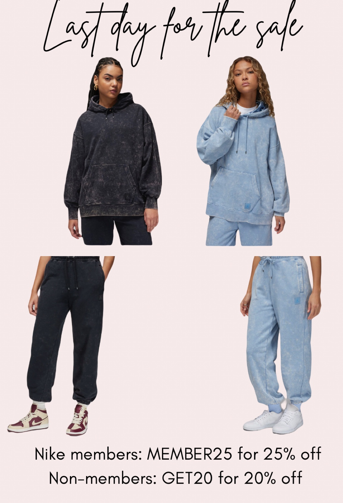 Nike sale on select styles! 

Nike, sneakers, sweatsuit, Jordan, sweatpants, sweatshirt, travel outfit

#LTKfindsunder100 #LTKshoecrush #LTKsalealert