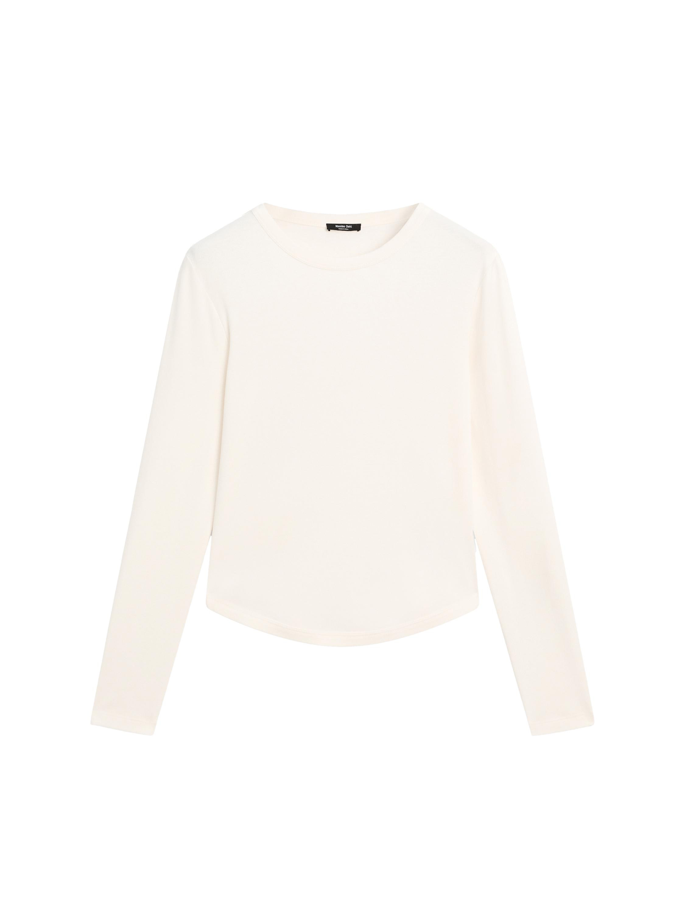 Langarmshirt mit abgerundetem Saum | Massimo Dutti DE
