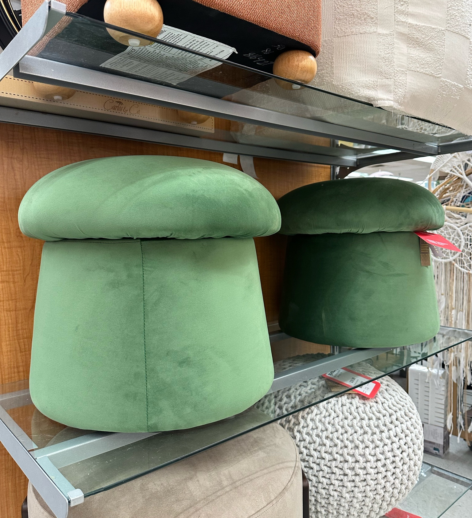 How cute are these little mushroom ottomans from TJ Maxx? 🥹 🍄 

#LTKhome