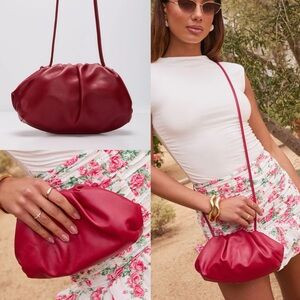 Red Faux Leather Pouch Bag | Poshmark
