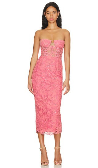 Renee Dress in Coral Pink Midi Dress Birthday Outfit Womens Birthday Party Dress Birthday Dress  | Revolve Clothing (Global)