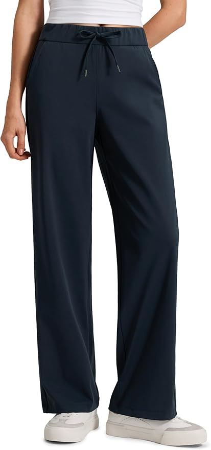 CRZ YOGA 4-Way Stretch Casual Pants for Women 30" - Straight Leg with Pockets for Work Dress Trav... | Amazon (US)