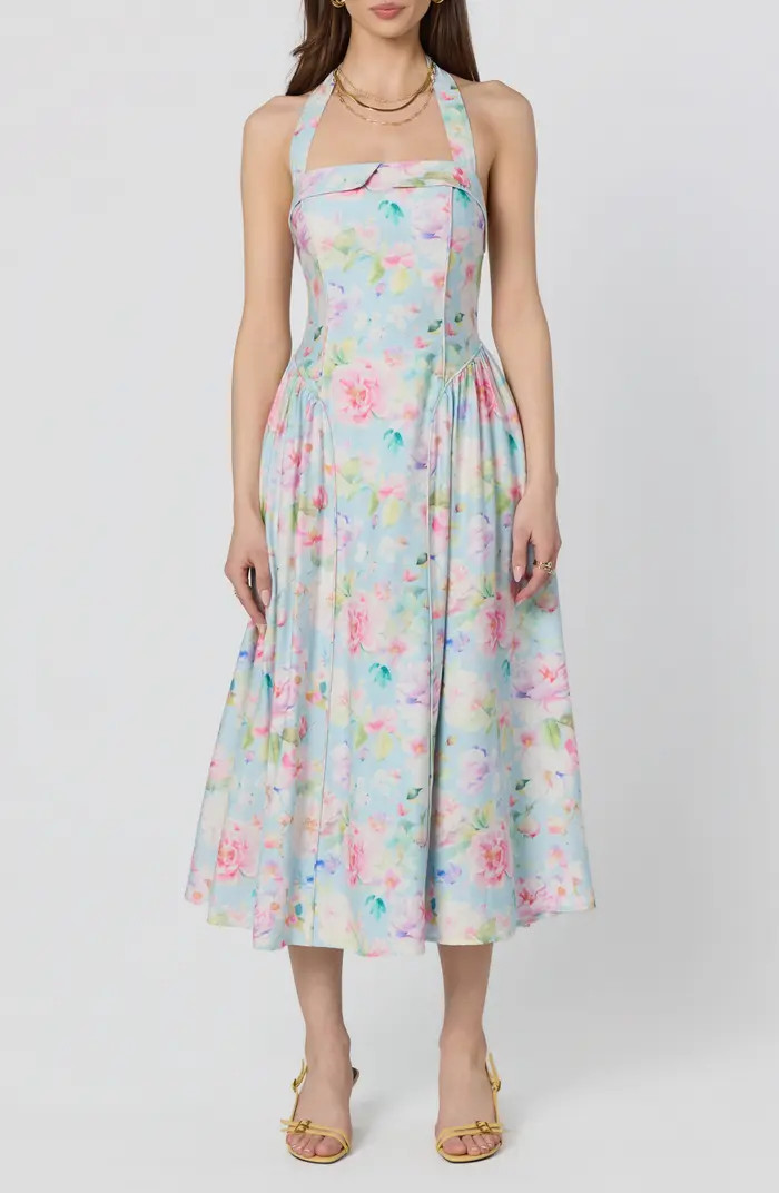 ASTR the Label Marianna Halter Midi Dress | Nordstrom | Nordstrom